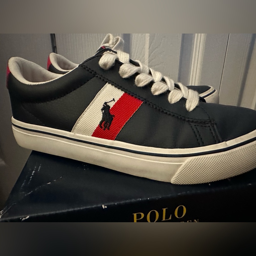 Ralph Lauren Leather Sneakers Size 1. Preloved Great Condition!
